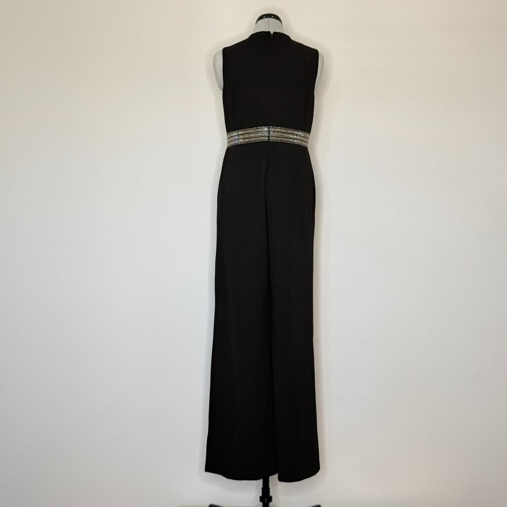 Calvin Klein Black Embellished V-Neck Jumpsuit - Picture 4 of 9